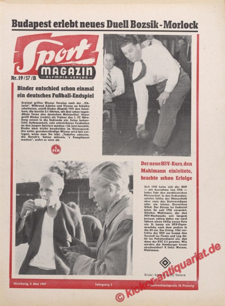Sportmagazin Nr. 19B, 9.5.1957 bis 15.5.1957