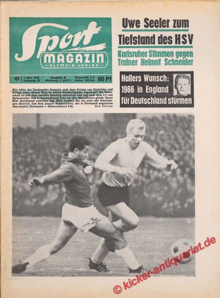 Sportmagazin Nr. 45A, 1.11.1965 bis 7.11.1965