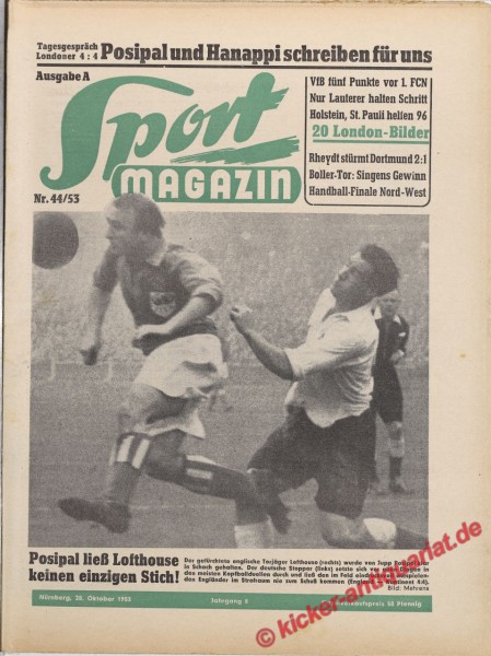 Sportmagazin Nr. 44A, 28.10.1953 bis 3.11.1953