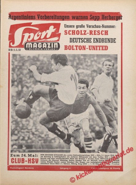 Sportmagazin Nr. 18B, 1.5.1958 bis 7.5.1958
