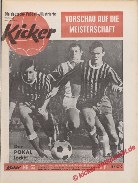 Vorschau auf die Fußball Meisterschaft 1962. Der POKAL lockt!