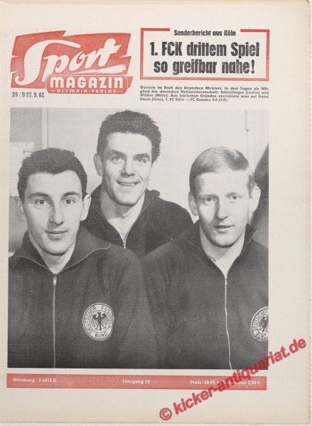 Sportmagazin Nr. 39B, 27.9.1962 bis 3.10.1962