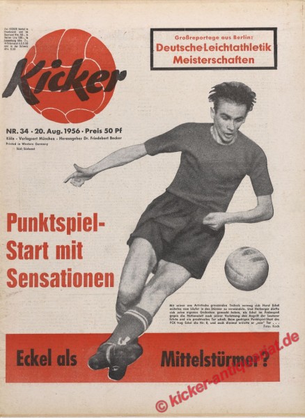 Kicker Nr. 34, 20.8.1956 bis 26.8.1956