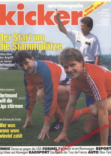 Kicker Schlagzeile: Der Start um die Stammplätze. Alles über den Anpfiff zur neuen Bundesliga-Saison.