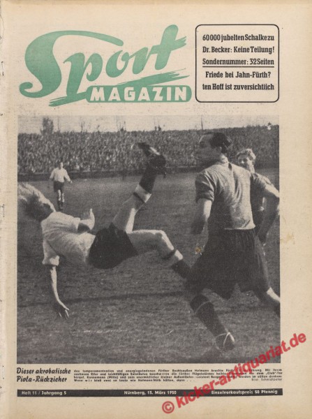 Sportmagazin Nr. 11, 15.3.1950 bis 21.3.1950