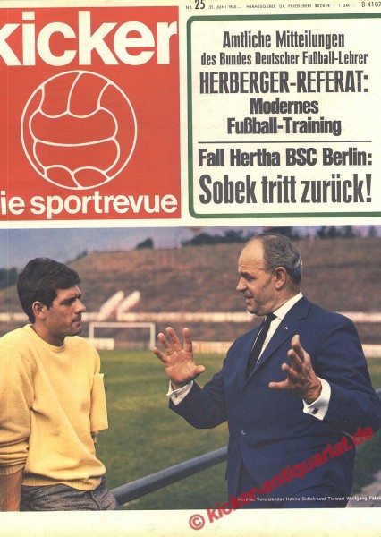 Kicker Sportrevue Nr. 25, 21.6.1965 bis 27.6.1965