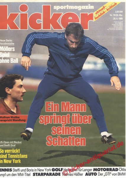 Kicker Sportmagazin Nr. 70, 28.8.1989 bis 3.9.1989