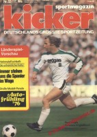 Kicker Zeitung 1976 vom 20.04.1976 bis 26.04.1976 – Berti Vogts im ERDGAS-Trikot Borussia Mönchengladbach