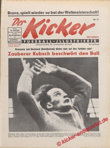 Kicker Nr. 17, 26.4.1954 bis 2.5.1954