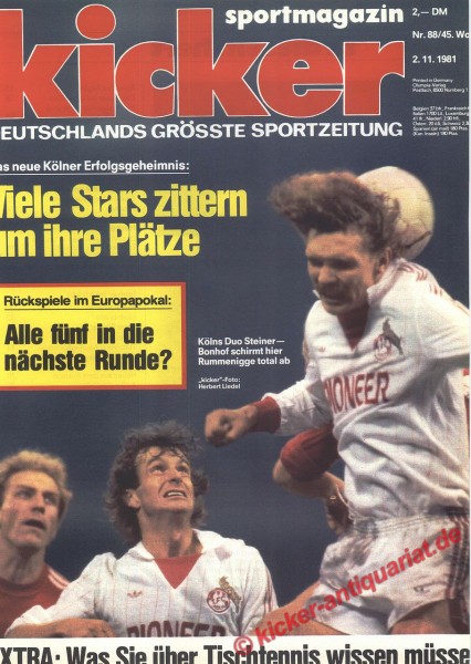Steiner (1.FC Köln), Bonhof (Köln), Rummenigge (Bayern)