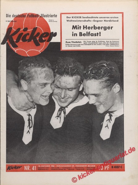 Kicker Nr. 41, 10.10.1960 bis 16.10.1960