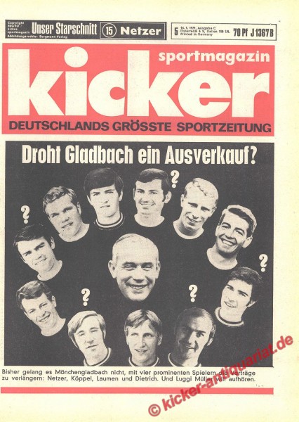 Kicker Sportmagazin Nr. 5, 14.1.1971 bis 20.1.1971