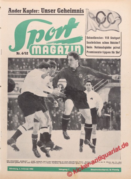 Sportmagazin Nr. 6A, 6.2.1952 bis 12.2.1952
